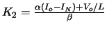 $K_2 = \frac{\alpha (I_o - I_N) + V_o/L}{\beta}$